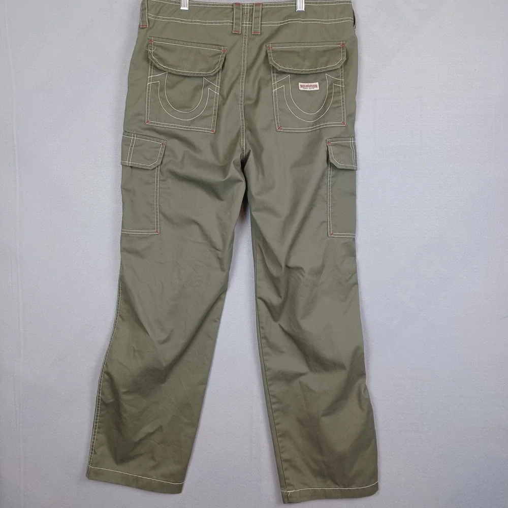 True Religion  Cargo Pants Mens 31 Olive Green Utility 34x32